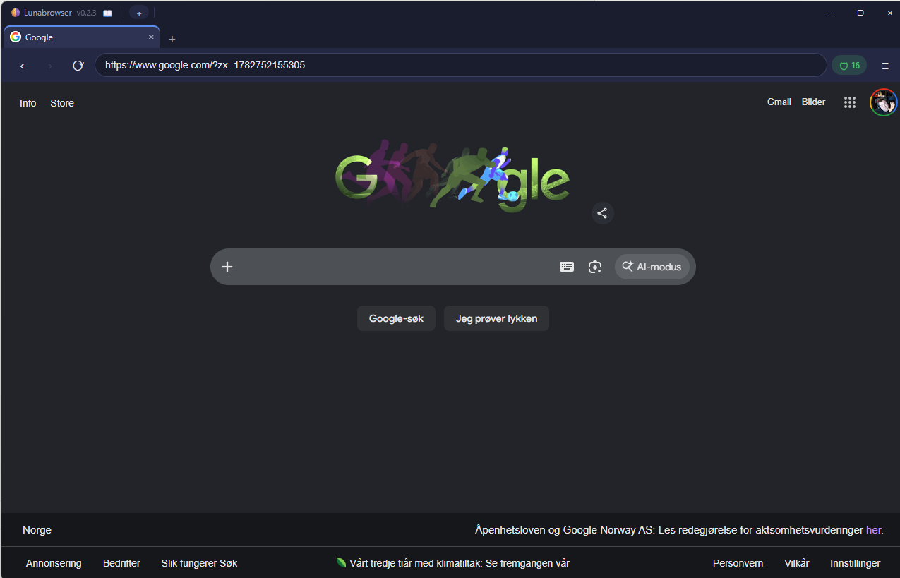 Lunabrowser — privat nettleser med adblock