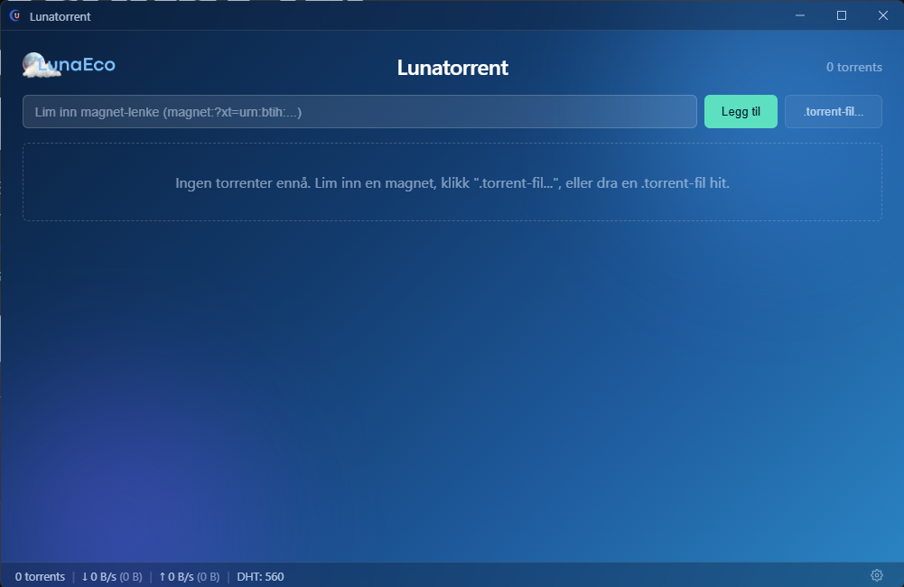 Luna Torrent — nedlastinger, hastighet og peers
